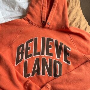Homage Cleveland Browns Orange 'Believe Land' Hoodie